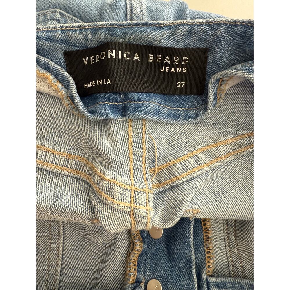 Veronica Beard Crosbie High Rise Cropped Wide Leg Jeans Women's Size 27 Zephyr - Picture 7 of 9